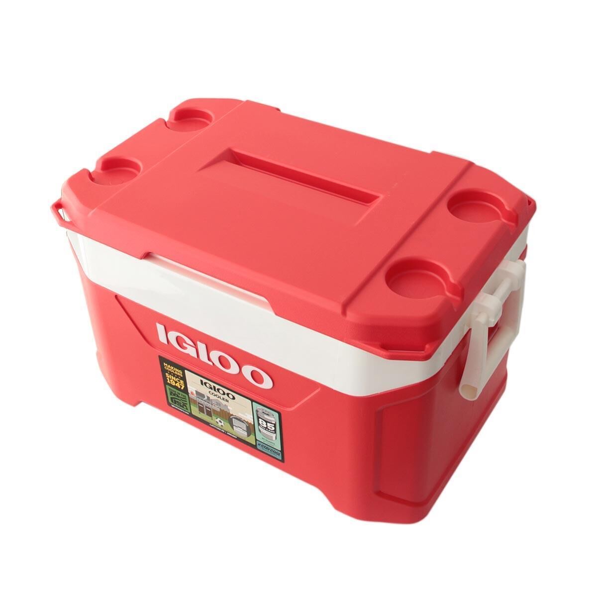 İgloo 50 Qt Cooler Latitude Buzluk 47 Lt KIRMIZI/BEYAZ