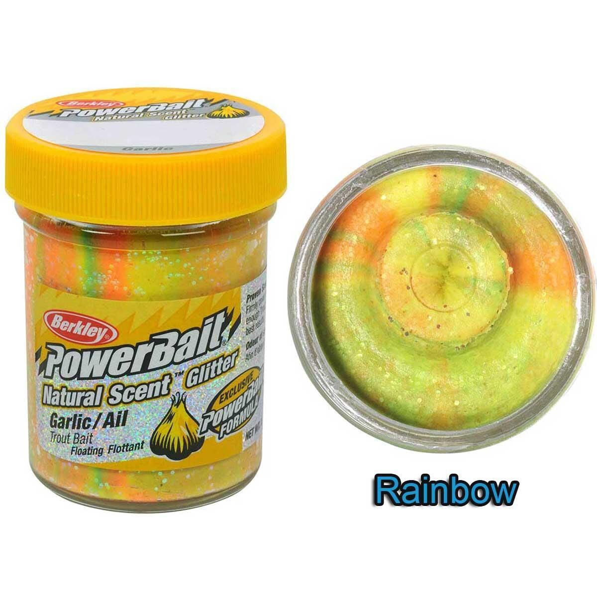 Berkley PowerBait Natural Scent Glitter Garlic Alabalık Hamuru RAİNBOW