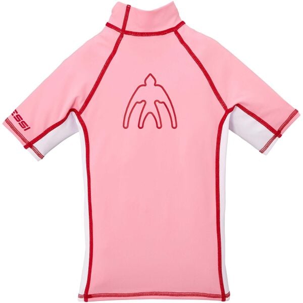Cressi Rash Guard Junior Girl Kısa Kollu T-Shirt PINK-WHITE - NO:2