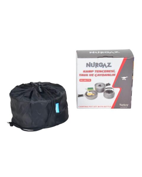 Nurgaz Üçü Bir Arada Tencere Tava Çaydanlık Set
