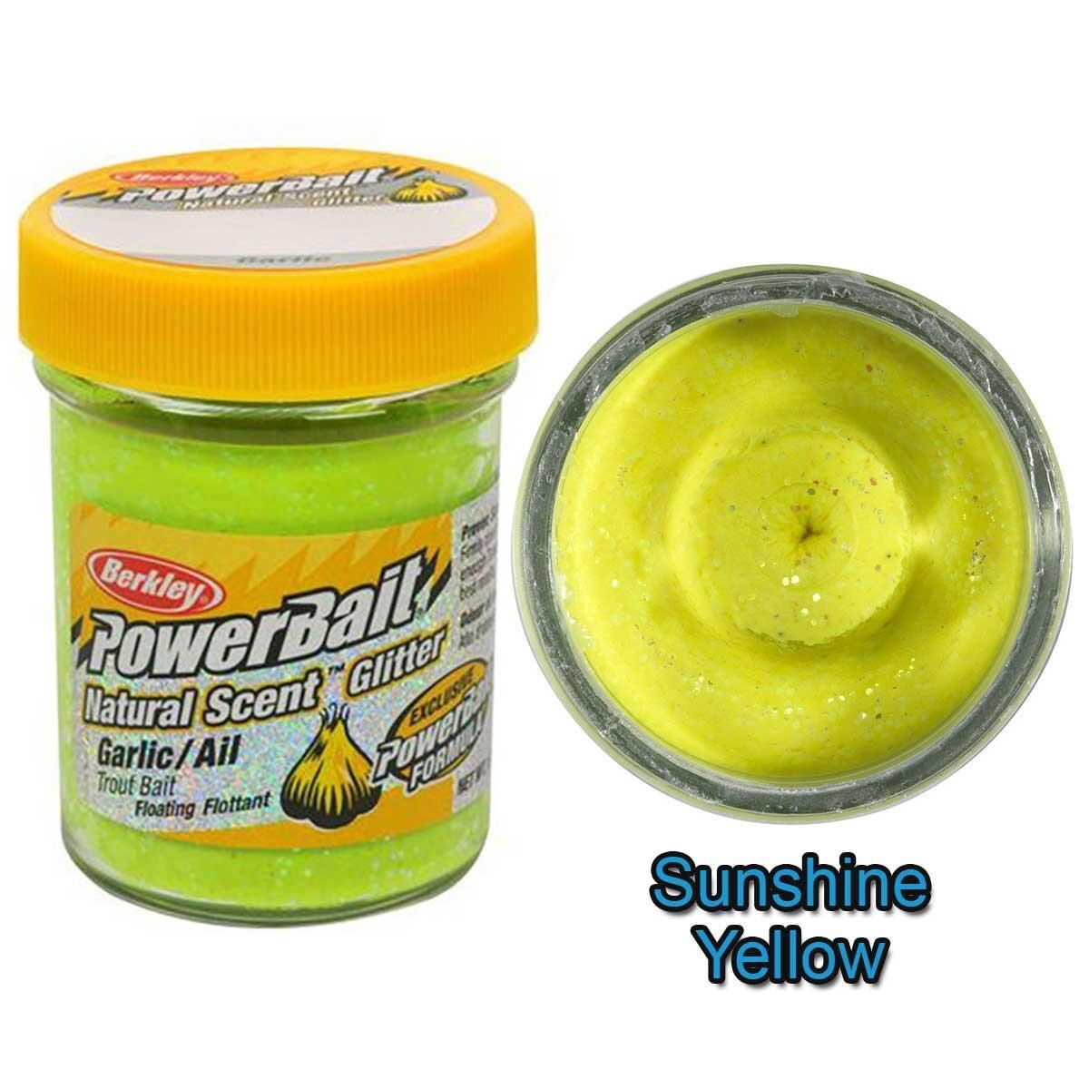 Berkley PowerBait Natural Scent Glitter Garlic Alabalık Hamuru Sunshine Yellow