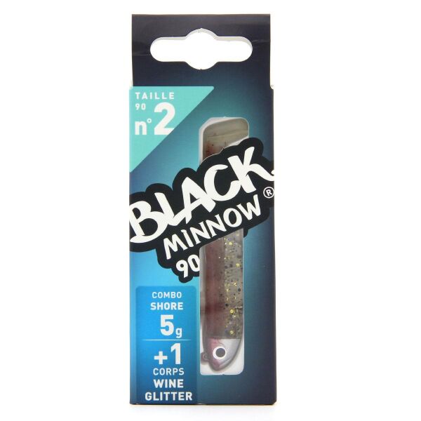 Fiiish Black Minnow BM90/2 BM1304 Combo Shore 5gr Wine Glitter Silikon Yem