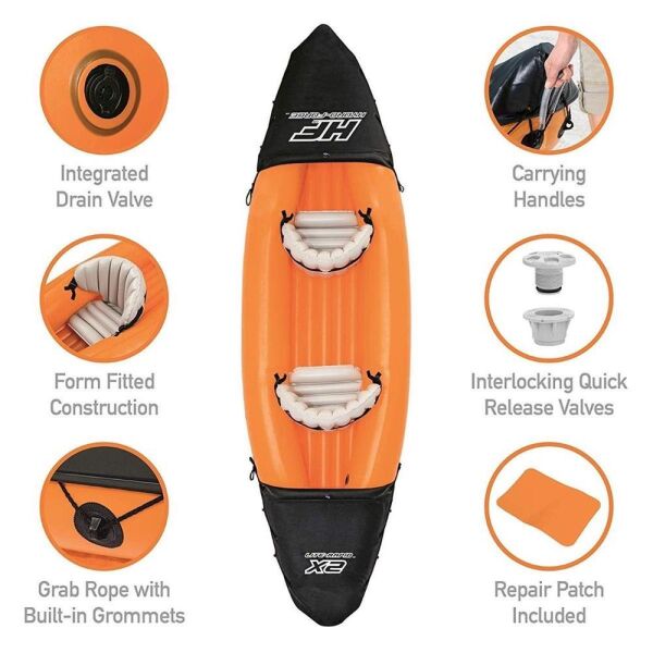 Bestway Hydro Force Lite-Rapid X2 Inflatable Kayak Şişme Kano ORANGE