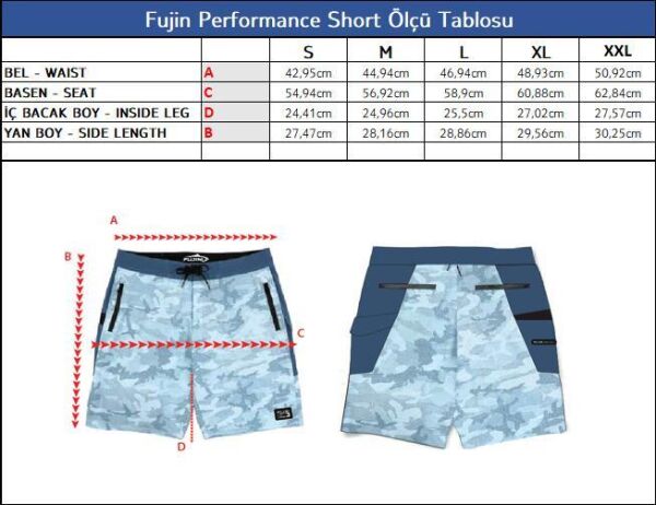 Fujin Performance Short Aqua Blue Aqua Blue - S