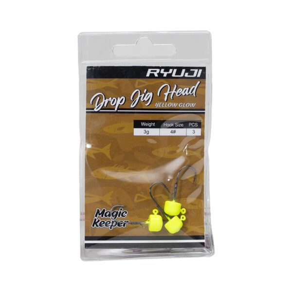 Ryuji Drop Jig Head Yellow Glow - NO:1 - 7 GR