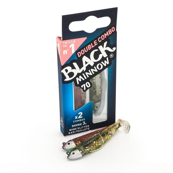Fiiish BM70/1 BM904 Double Combo Shore 3gr Wine Glitter/Kaki Pailette Silikon Yem