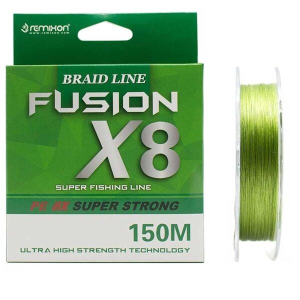 Remixon Fusion x8 Green İp Olta Misinası 150mt GREEN - 0,08 mm
