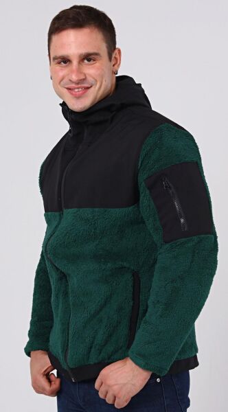 North Trace Gecko Kapüşonlu Erkek Welsoft Polar Nefti - XL