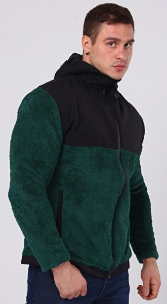 North Trace Gecko Kapüşonlu Erkek Welsoft Polar Nefti - XL