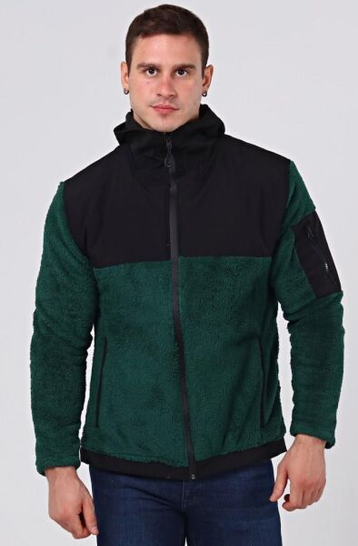 North Trace Gecko Kapüşonlu Erkek Welsoft Polar Nefti - XL