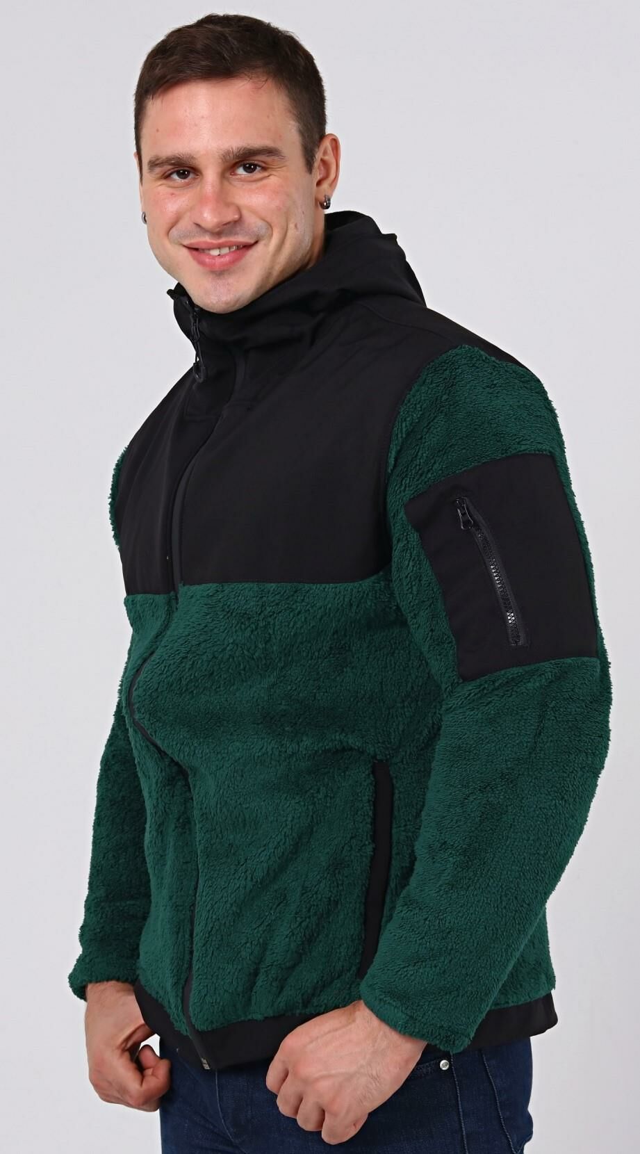 North Trace Gecko Kapüşonlu Erkek Welsoft Polar Nefti - L