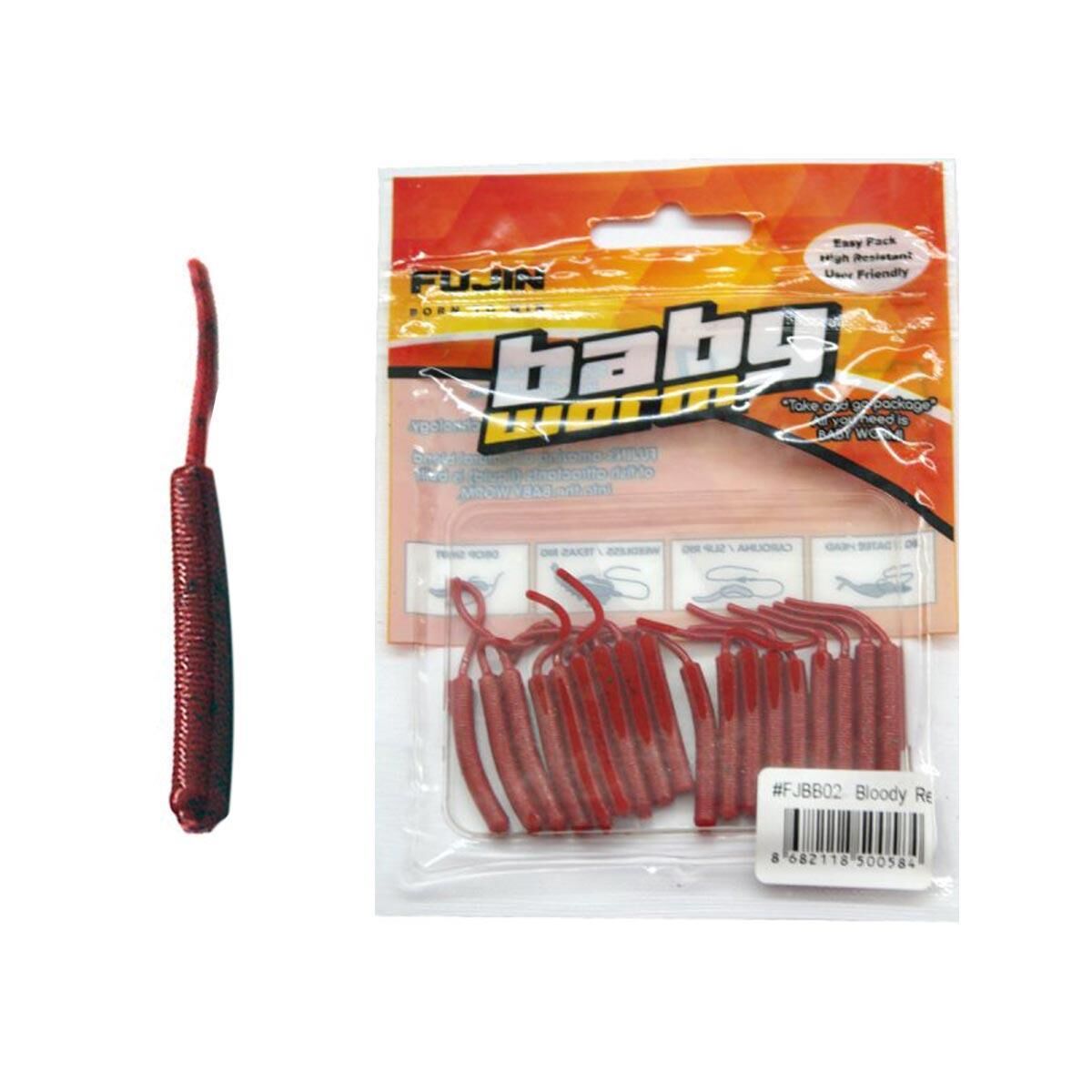 Fujin Baby Worm 5.2 Cm Floating LRF Silikon Yem Bloody Red