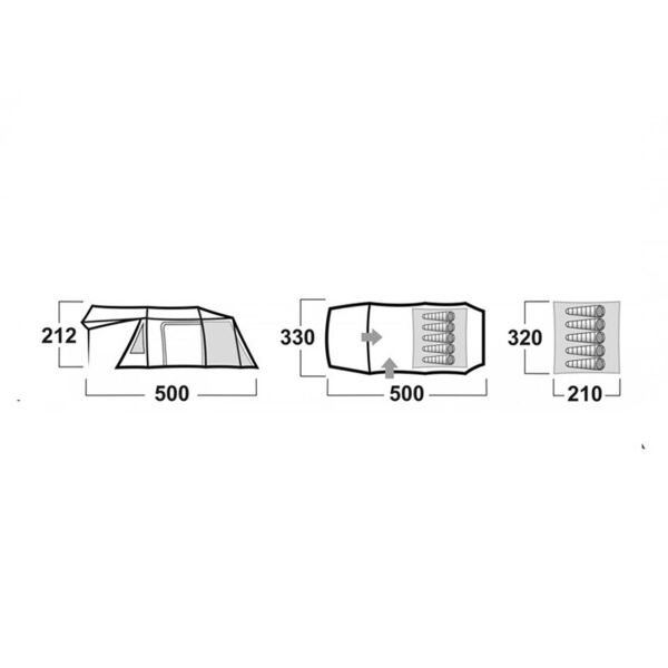 Husky Caravan Yeşil 12 M² Dural Çadır