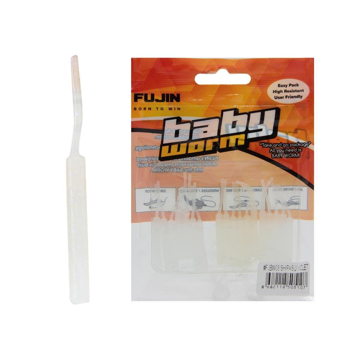 Fujin Baby Worm 5.2 Cm Floating LRF Silikon Yem Shirasu Violet