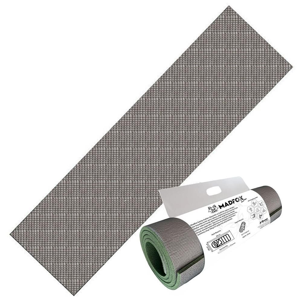 Madfox Thermic Prolight Insulated Kamp Matı [ Gri/Yeşil | 180*60cm-10mm | XPE-35 ] Gri/Yeşil