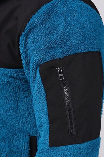 North Trace Gecko Kapüşonlu Erkek Welsoft Polar Petrol Mavisi - 2XL