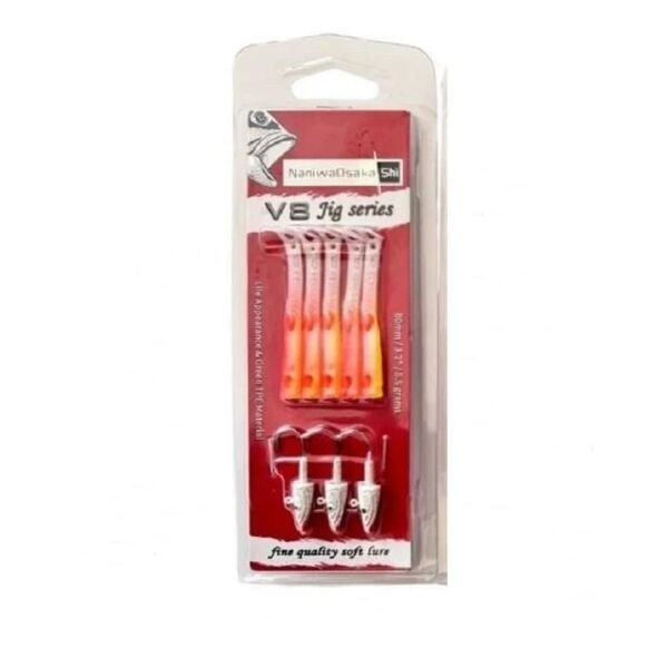 Osaka V8 Jig Series 80 mm 5.5 gr Raglou Silikon Yem LEMON BACK