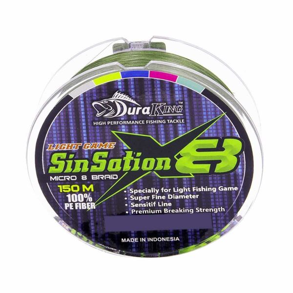 Duraking Sinsation x8 Moss Green İp Olta Misinası 150mt Moss Green - 0,12 mm