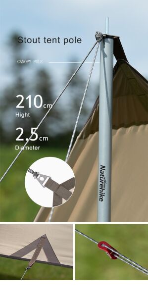 Naturehike Square Glamping 3x5 mt Tarp [Güneş ve Rüzgar Koruma Tentesi] Quicksand Gold