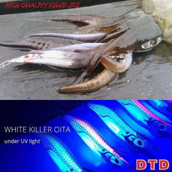 DTD White Killer Egi 3.5 Glow Sinking Speed 105 mm 17.2 gr Kalamar Zokası WHİTE