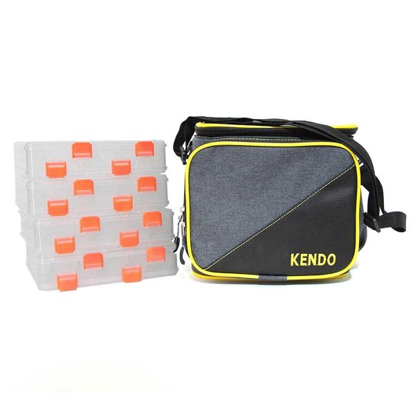 Kendo 4 Kutulu Profesyonel Küçük Balıkçı Çantası