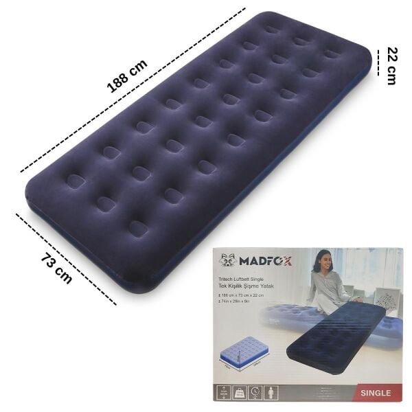 Madfox Tritech Luftbett Single Tek Kişilik Şişme Yatak