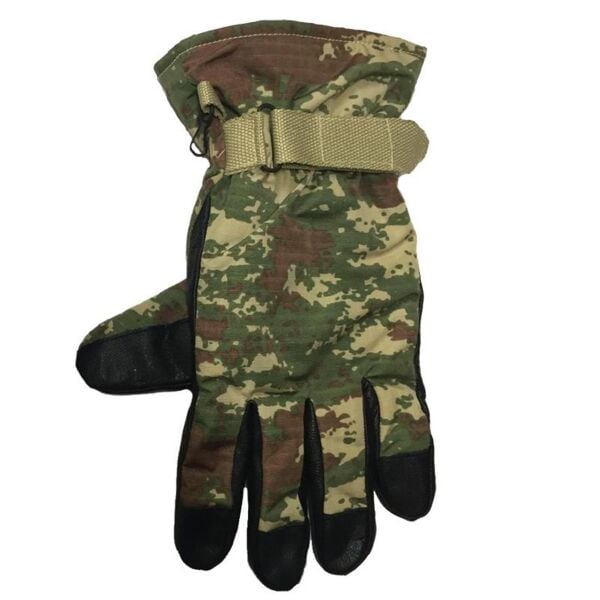 Yeşil Kamuflaj Askeri Eldiven XS-S