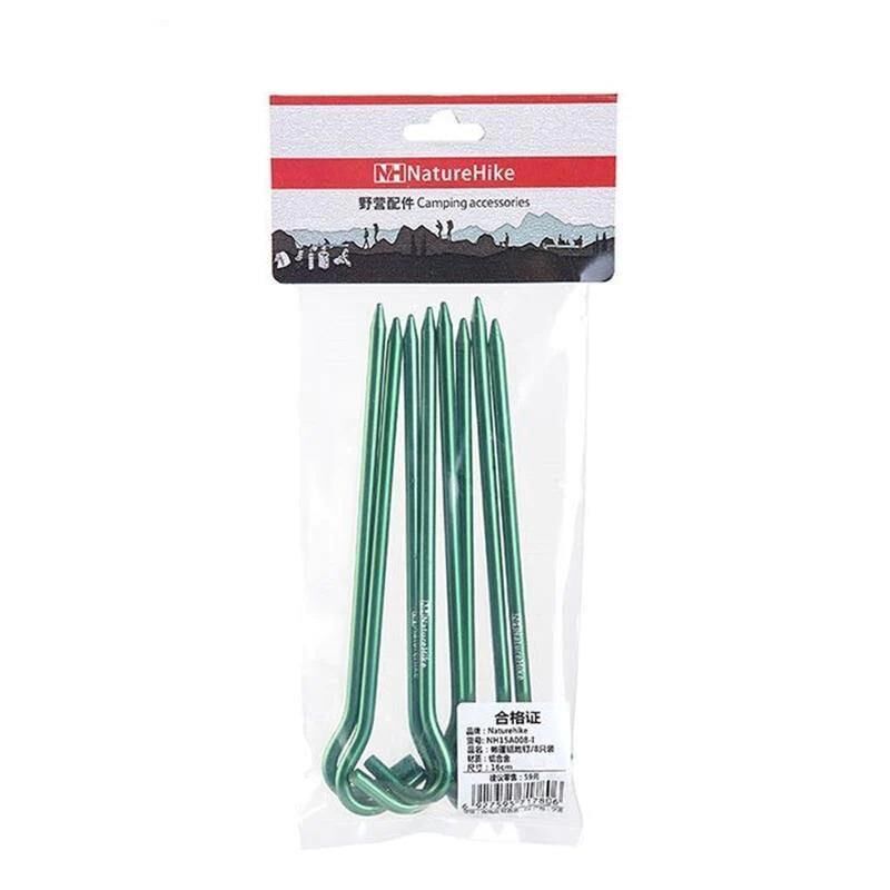 Naturehike C-Kafa 16 cm Çadır Kazığı [8 Pcs] YEŞİL