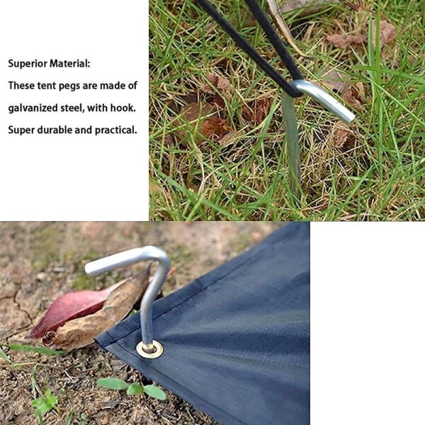 Naturehike C-Kafa 16 cm Çadır Kazığı [8 Pcs] MAVİ