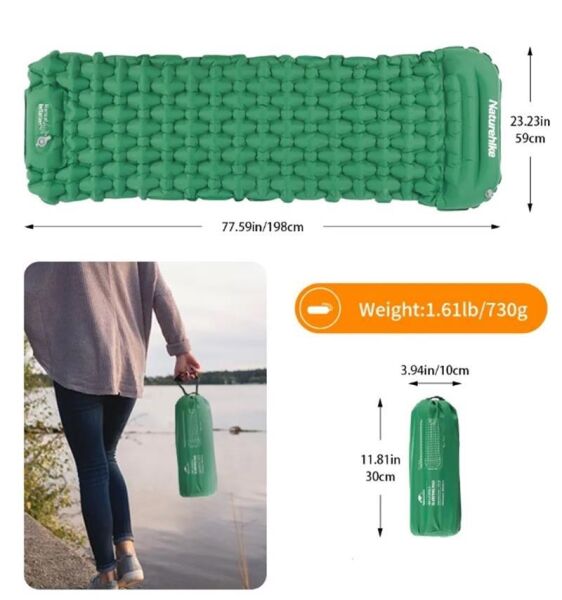 Naturehike FC-12 Infatable Şişme Kamp Matı Navy