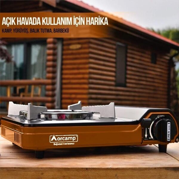 Orcamp Tekli Portatif Kamp Ocak (Gaz Stop Emniyetli) Taba