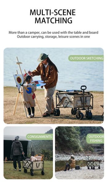 Naturehike Çok Amaçlı Katlanır Taşıma Arabası [Vagon] Army Green