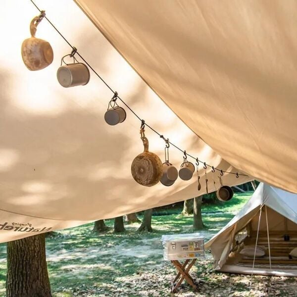 Naturehike Çok Fonksiyonlu Kancalı Ayarlanabilir Asma İpi 4.3 mt Dark Grey