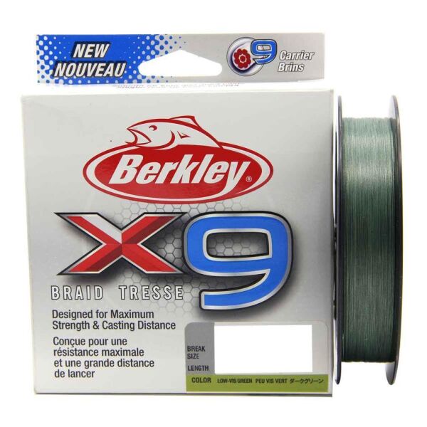 Berkley X9 Braid Tresse Green İp Olta Misinası 150mt GREEN - 0,08 mm
