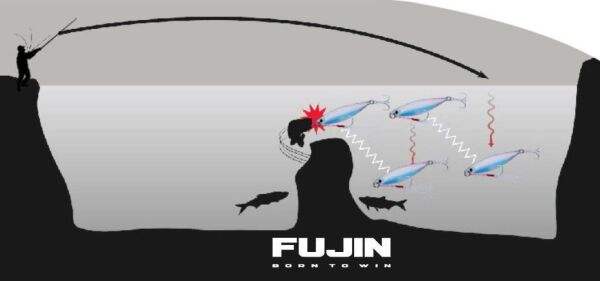 Fujin Jig-X 15 gr Light Jigging - Jig Yem ZEBRA GLOW