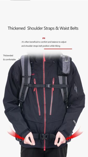 Naturehike Rock 60+5 Lt Trekking Sırt Çantası BLACK