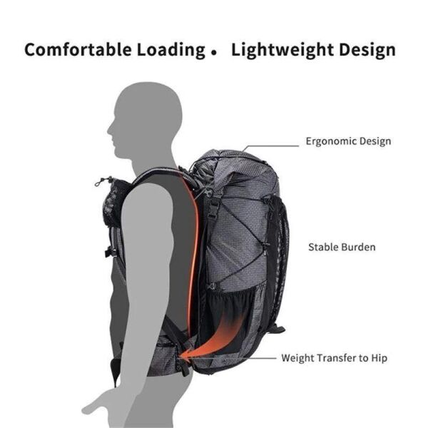 Naturehike Rock 60+5 Lt Trekking Sırt Çantası BLACK