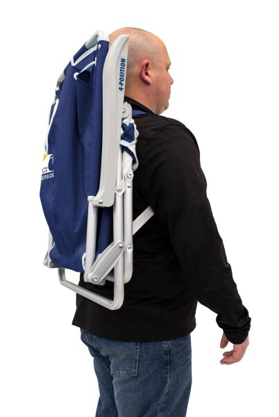 Gci Outdoor Backpack Beach Chair™  4 Kademeli Katlanır Plaj Sandalyesi Deniz Mavisi