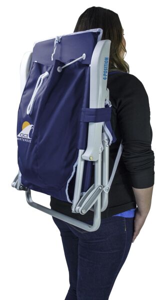 Gci Outdoor Backpack Beach Chair™  4 Kademeli Katlanır Plaj Sandalyesi Deniz Mavisi