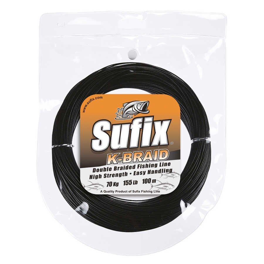 Sufix K-Braid İp Misina BLACK - 44LB - 100MT (19KG) 2X