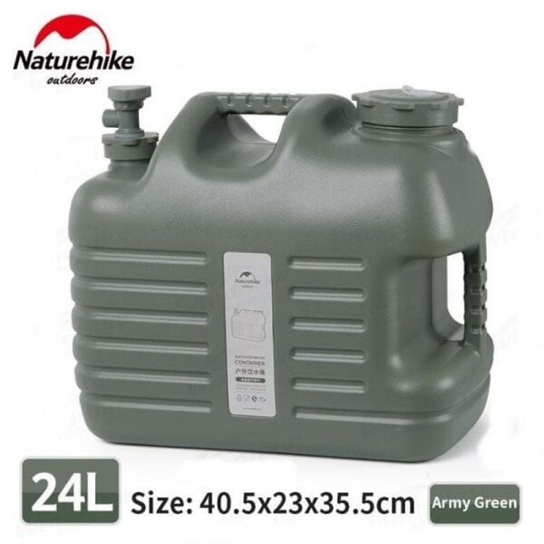 Naturehike Galon Air PE Musluklu Su Bidonu Army Green - 24 Lt