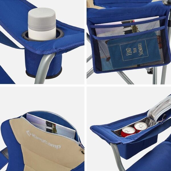 KingCamp Deluxe Sandalye ( Mavi/Bej )