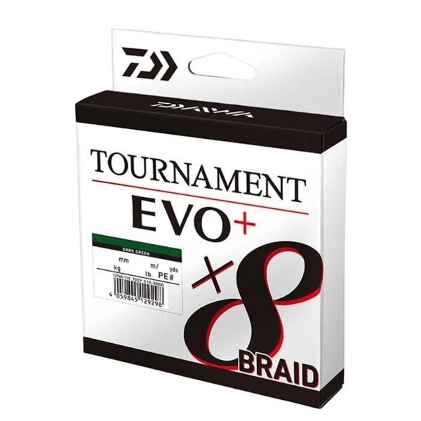 Daiwa Tournament EVO+ 8B Dark Green İp Misina 270 mt Dark Green - 0,14 mm