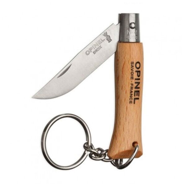 Opinel No 2 Anahtarlıklı Paslanmaz Çelik Çakı Ahşap