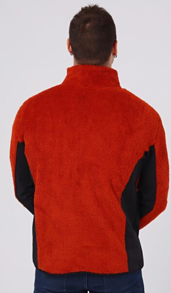 North Trace Gecko Tam Fermuarlı Erkek Welsoft Polar Kiremit - 2XL
