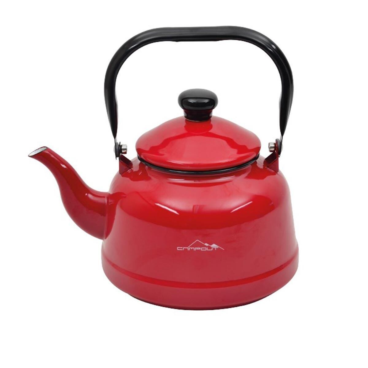Campout Emaye Çaydanlık Seti KIRMIZI