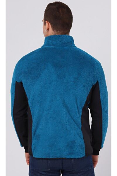 North Trace Gecko Tam Fermuarlı Erkek Welsoft Polar Petrol Mavisi - XL
