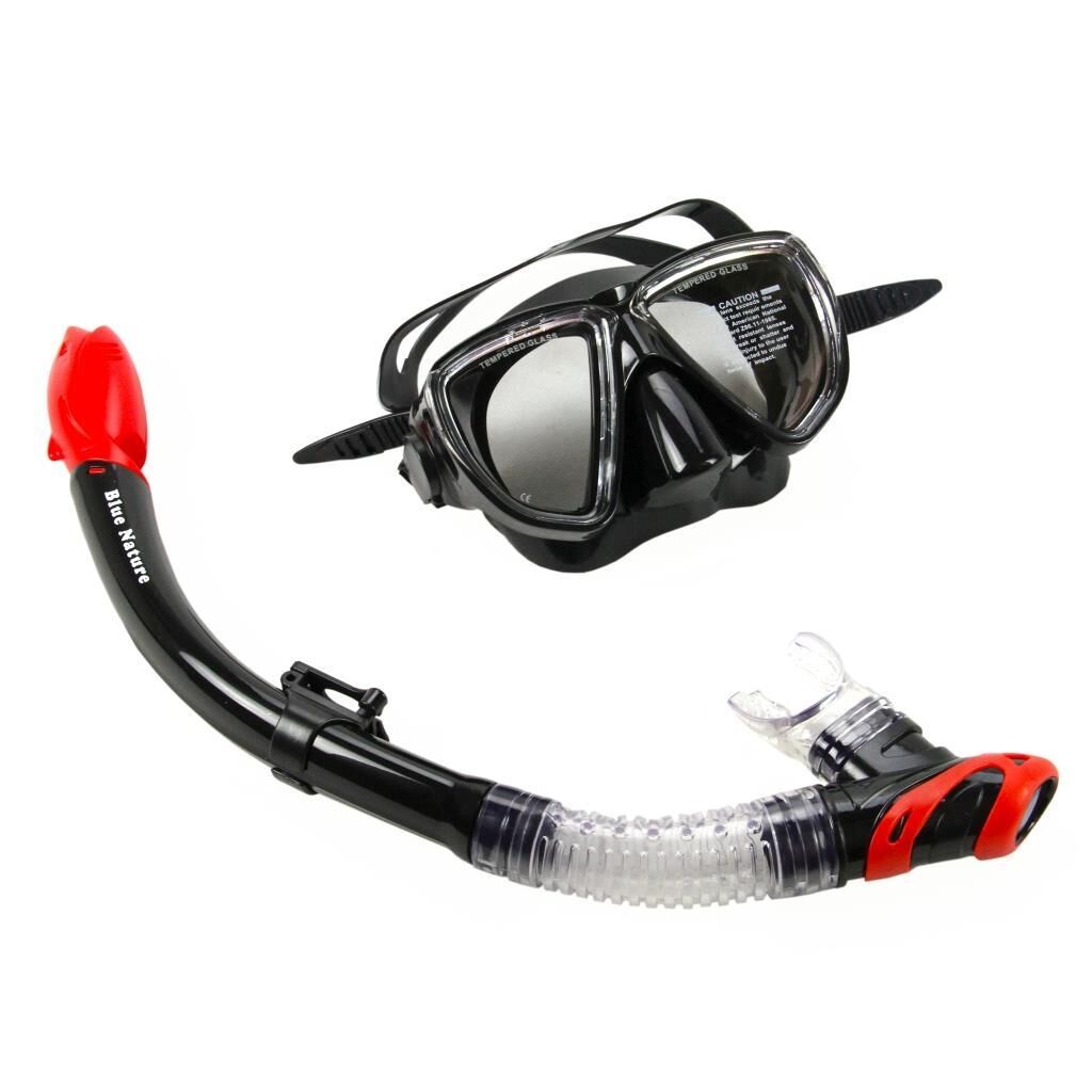 Blue Nature Advanced Maske Şnorkel Set M/L SİYAH