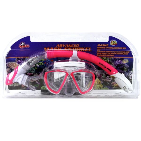 Blue Nature Advanced Maske Şnorkel Set M/L PEMBE
