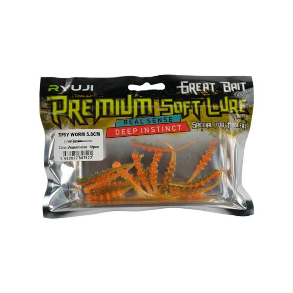 Ryuji Tipsy Worm 5.8cm Silikon Yem Watermelon